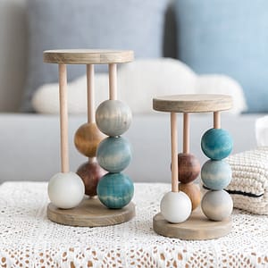wooden nordic ornaments planets home decoration 2 different sizes lifestyle picture