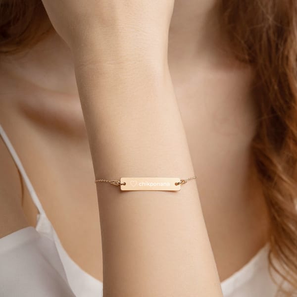 love chikponana gold bracelet on wrist