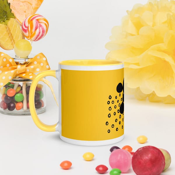 chiky ceramic mug with color inside 11oz left handle lifestyle view