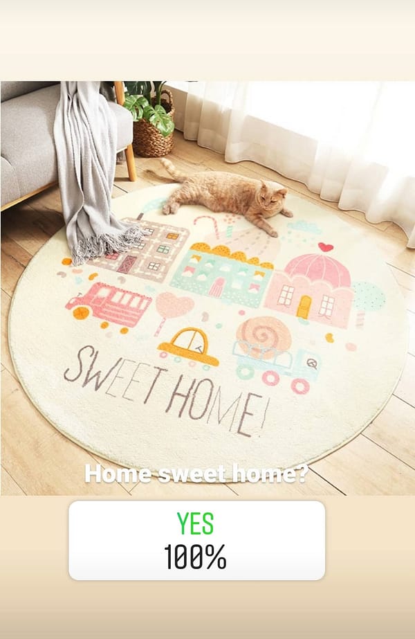 round carpets floor mat non slip polyester soft voted by instagram followers