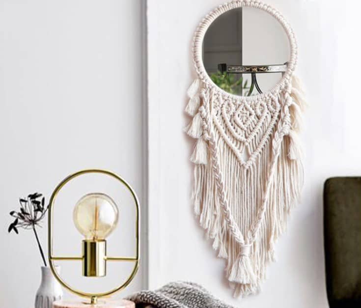 tapestry mirror with tassels